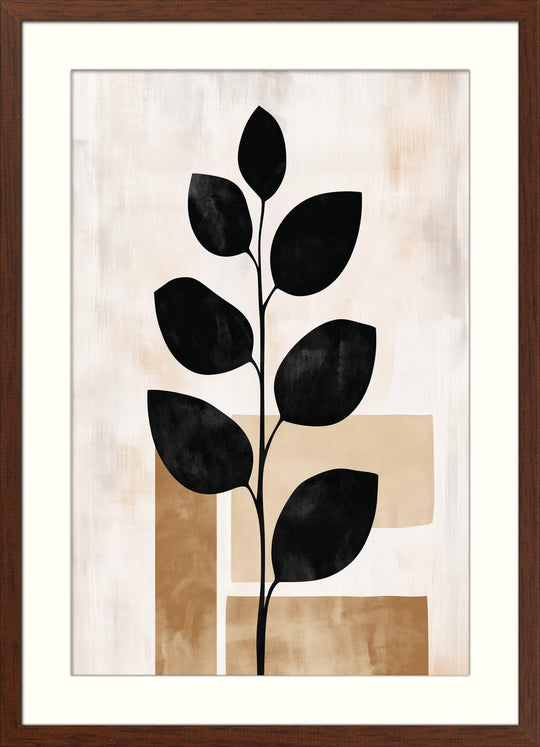 Japandi Abstract Leaf Print