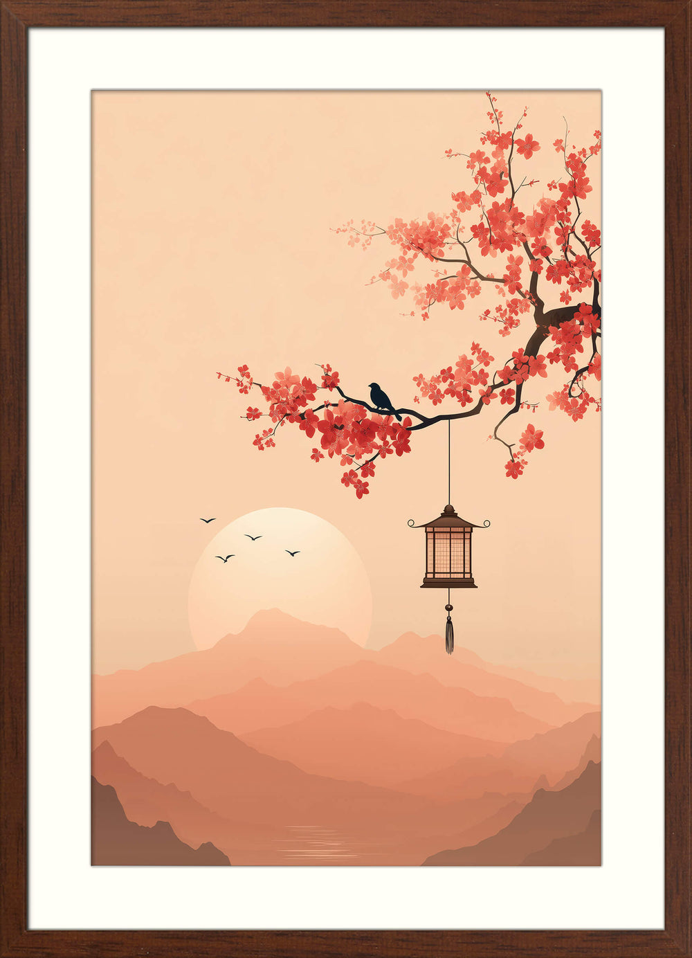 Cherry Blossom Lantern at Dusk