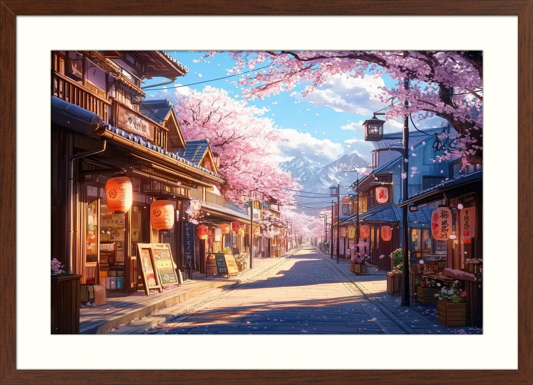Japanese Street House Print