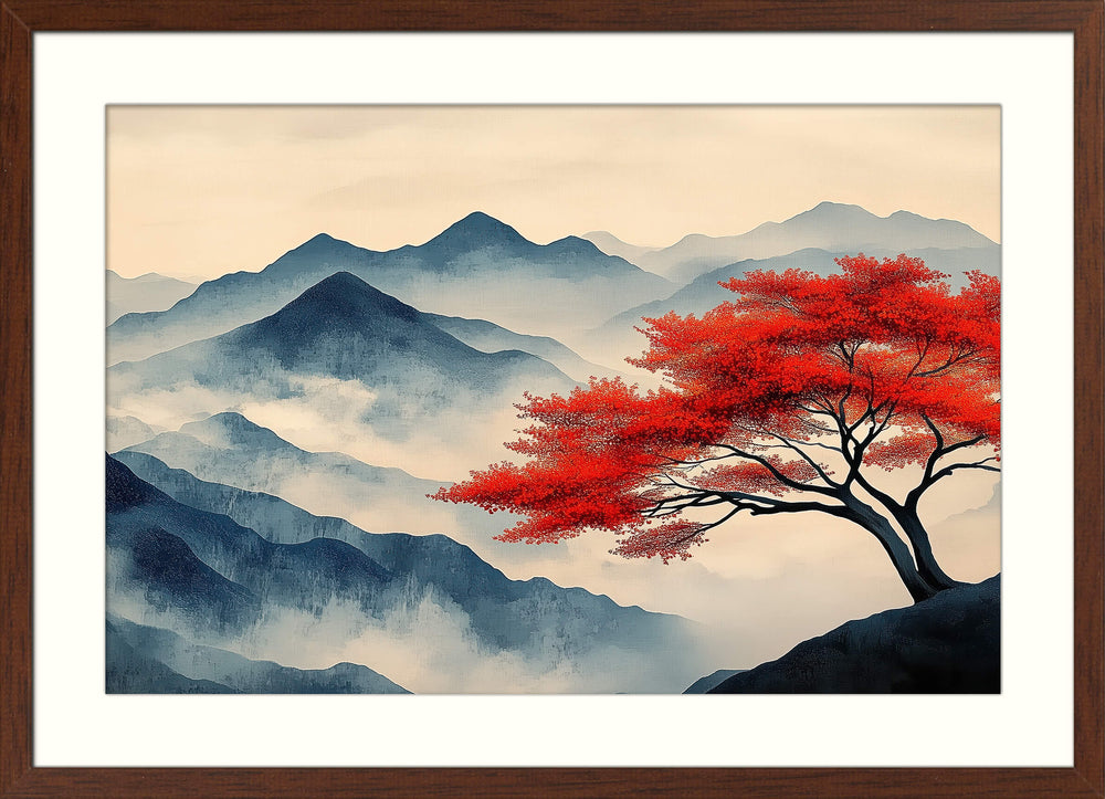 Red Maple Mountain Landscape