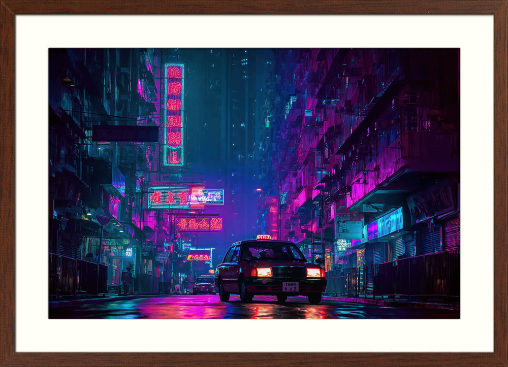 Neon City Wall Art Print
