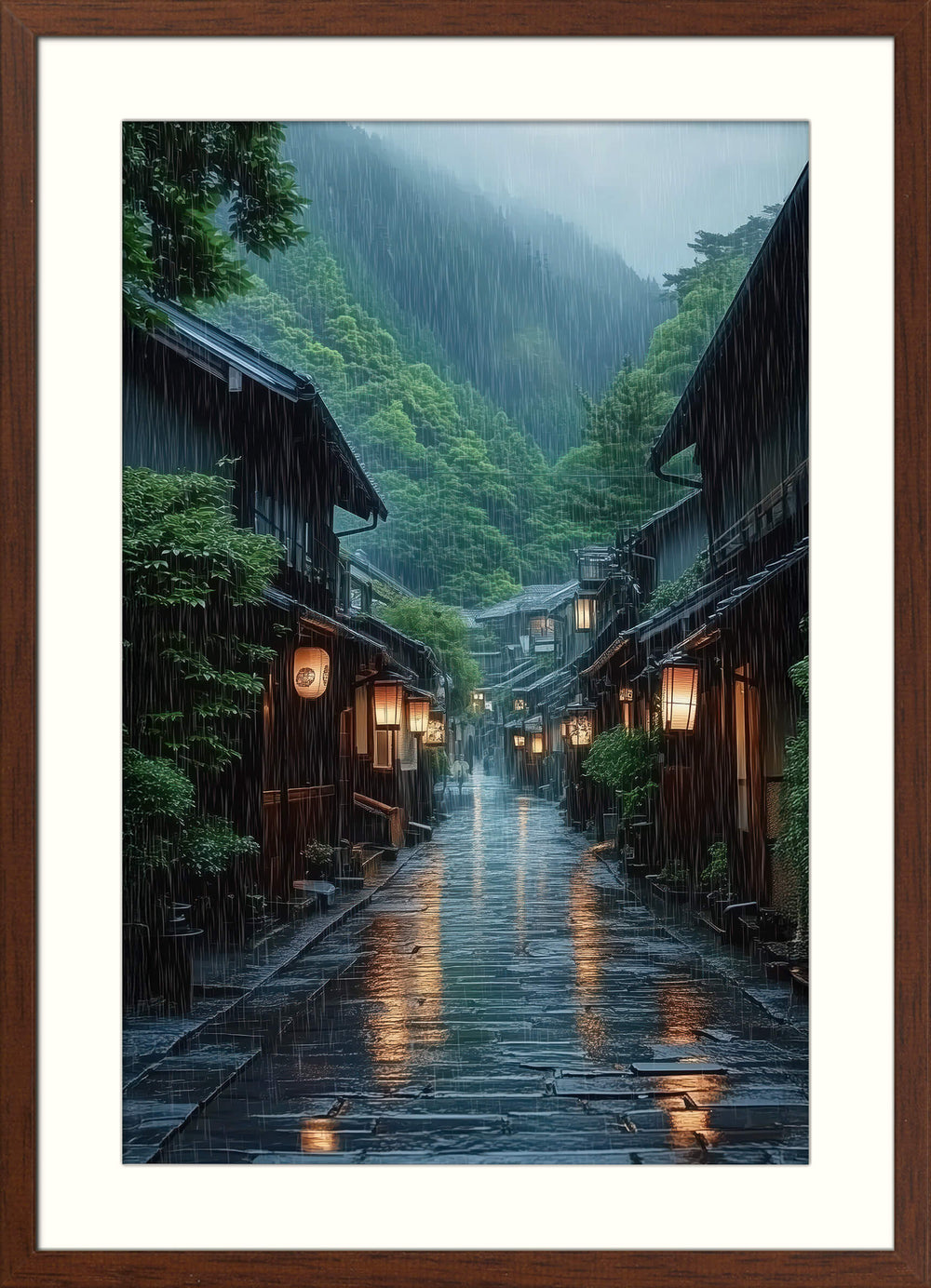 Rainy Street Japan Print