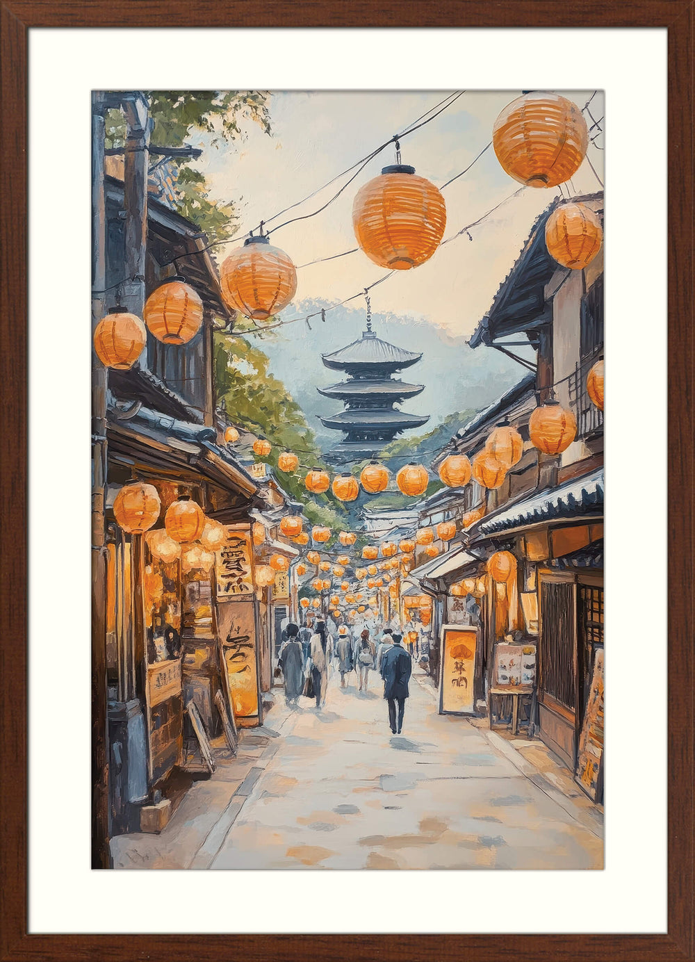 Japanese Lantern Street Scene