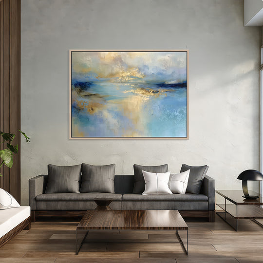 Abstract Blue & Gold Seascape
