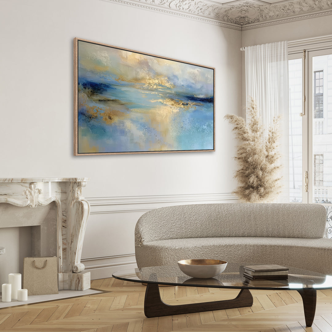 Abstract Blue & Gold Seascape