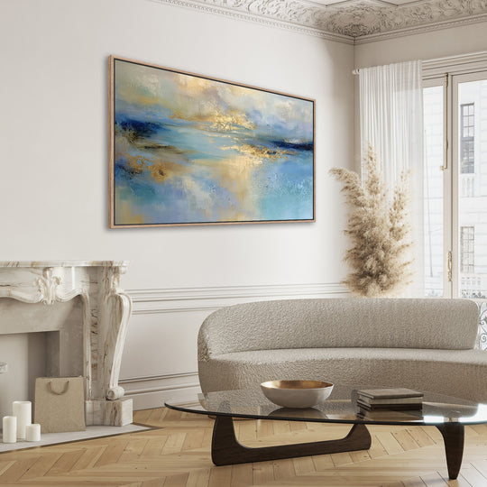 Abstract Blue & Gold Seascape