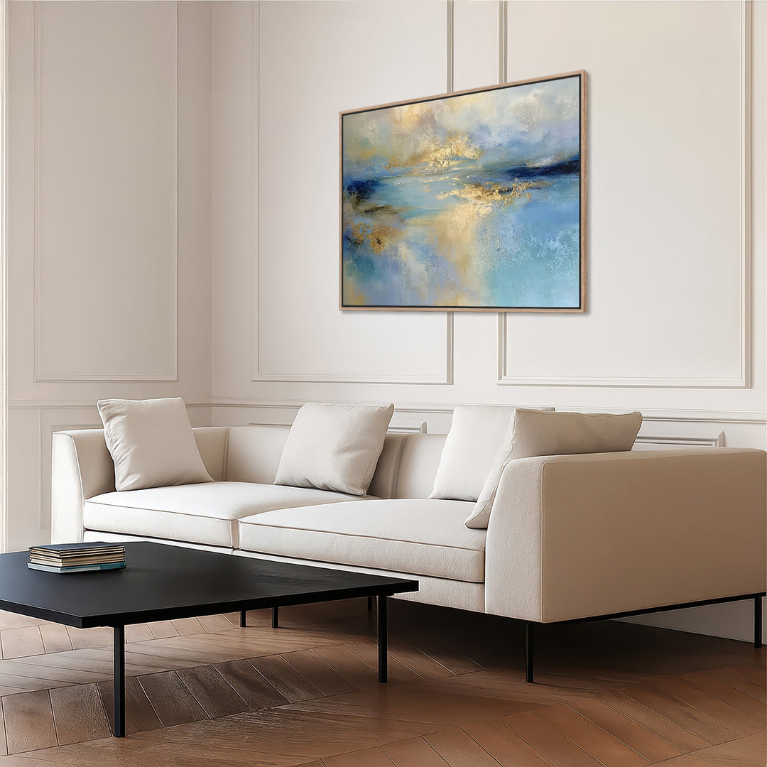 Abstract Blue & Gold Seascape