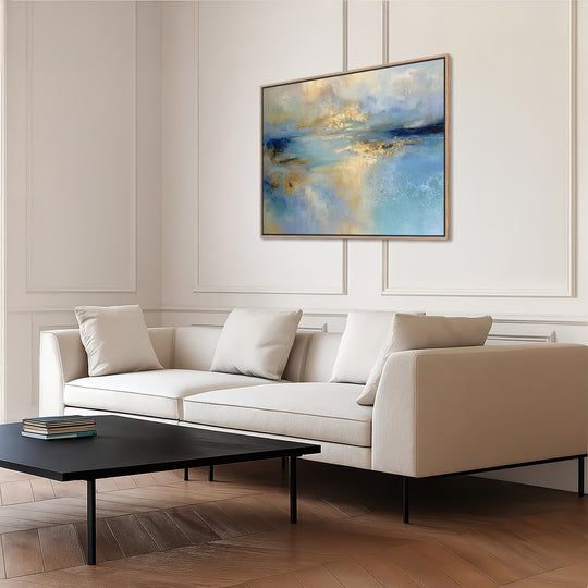 Abstract Blue & Gold Seascape