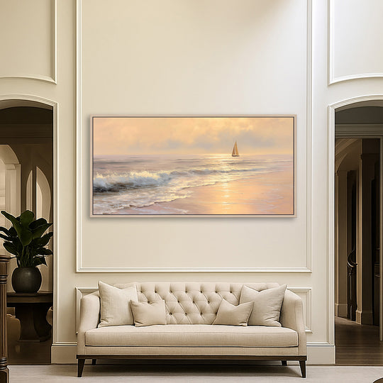 Sunset Sailboat Seascape