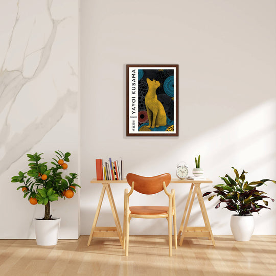 Yayoi Kusama Golden Cat Poster