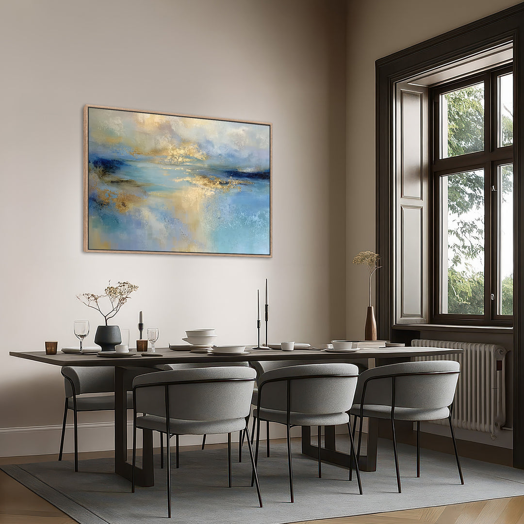 Abstract Blue & Gold Seascape