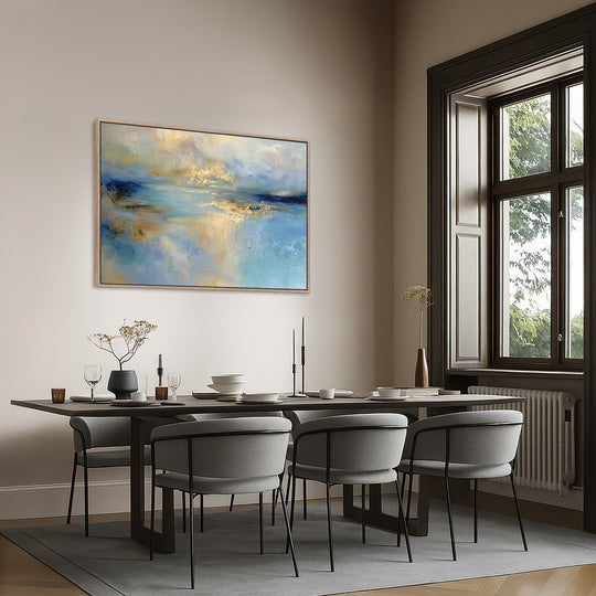 Abstract Blue & Gold Seascape