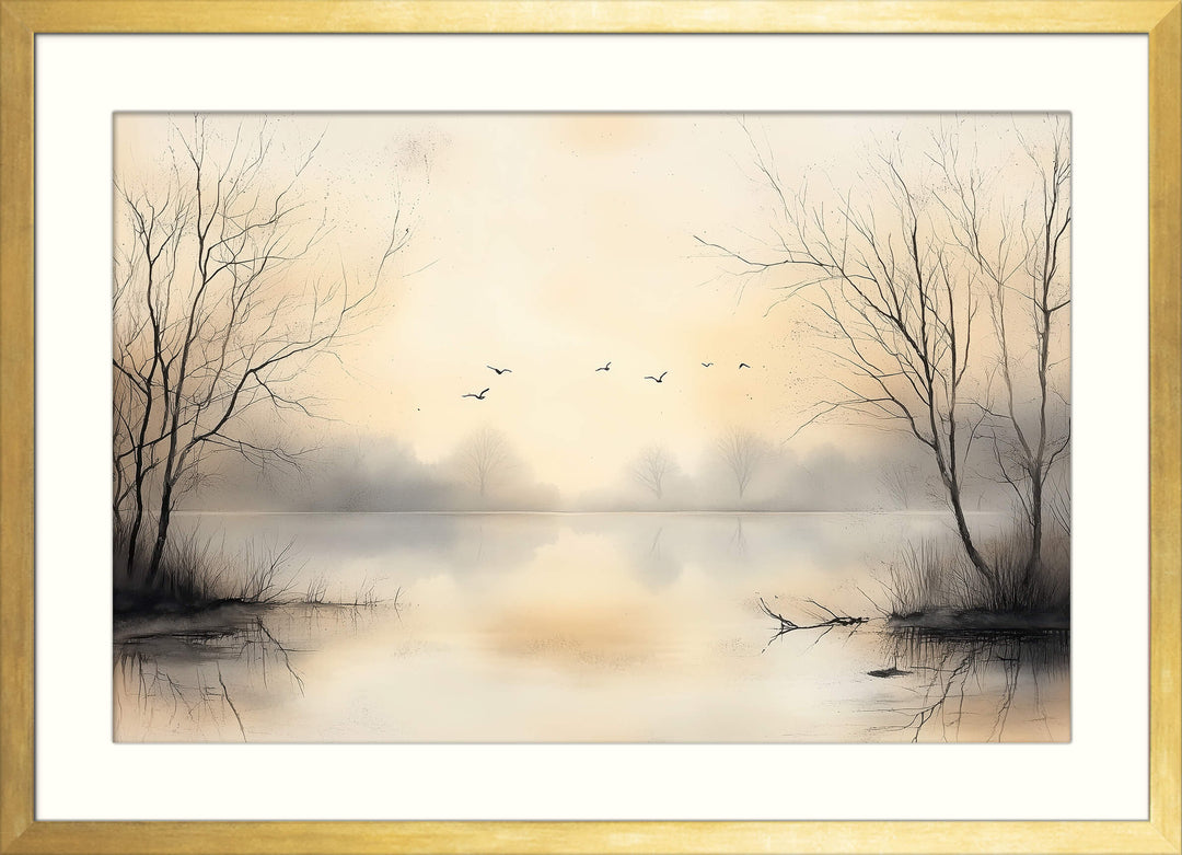 Misty Lake Landscape