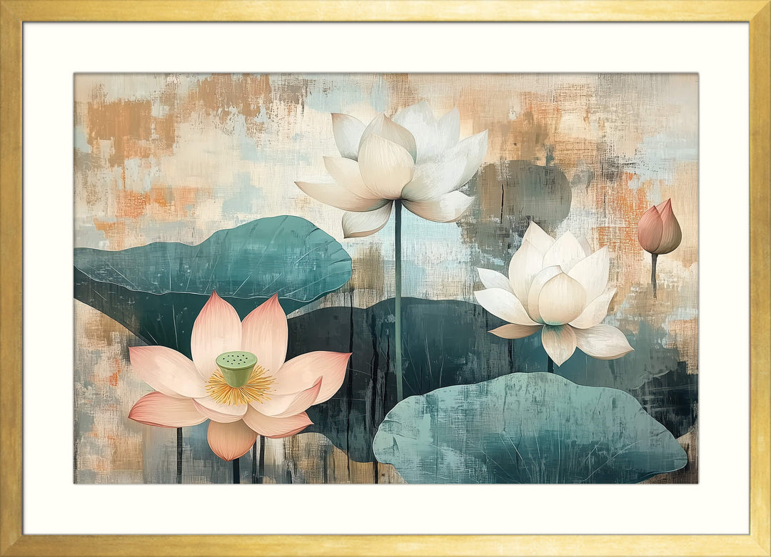 Japanese Lotus Wall Art Print