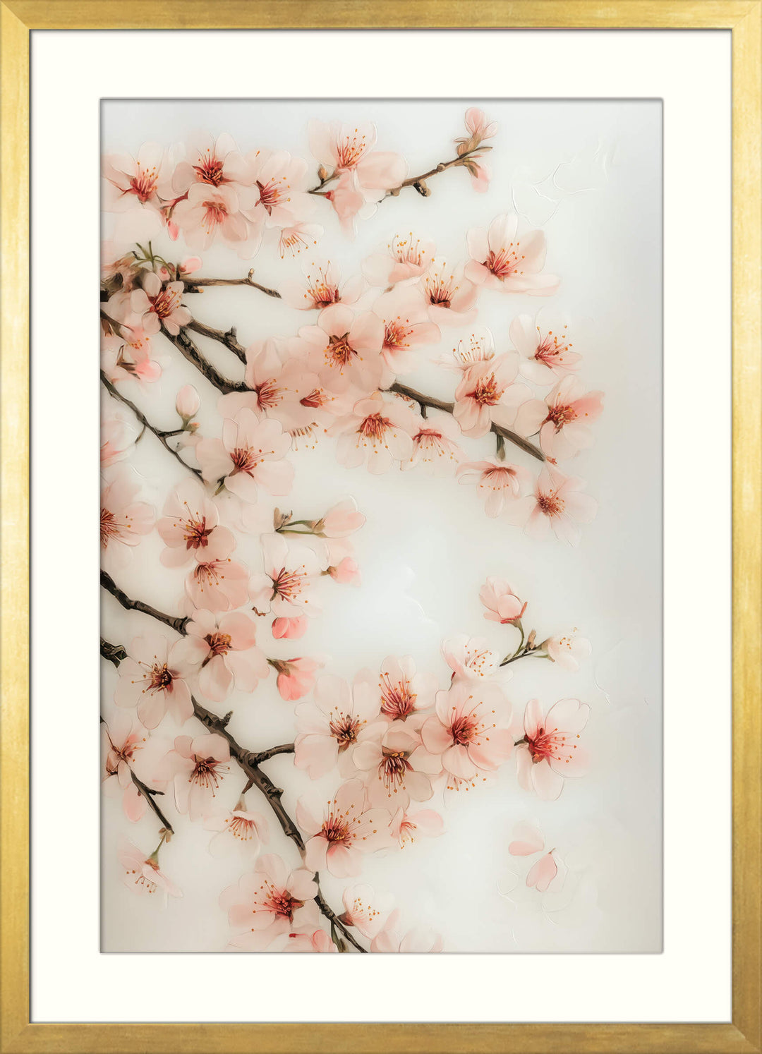 Sakura Flower Print in Soft Pink & White