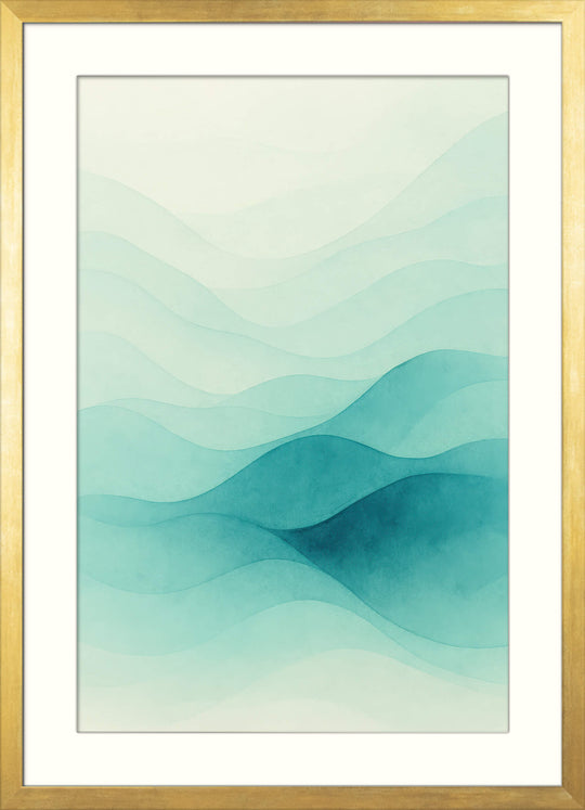 Aqua Abstract Wall Art