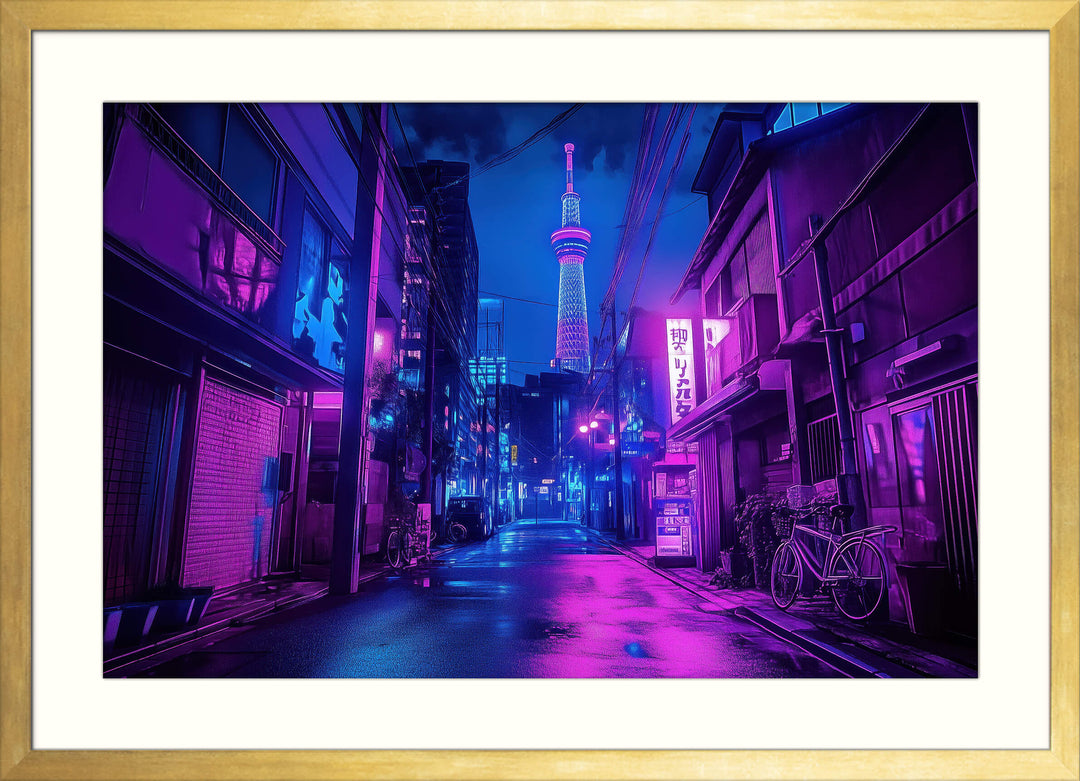Cyberpunk Cityscape Print