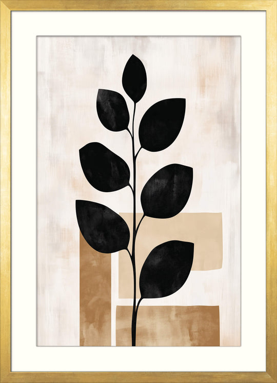 Japandi Abstract Leaf Print