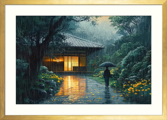 Rainy Night Japan Art Print