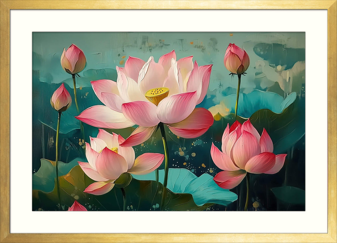 Japanese Lotus Wall Art Print