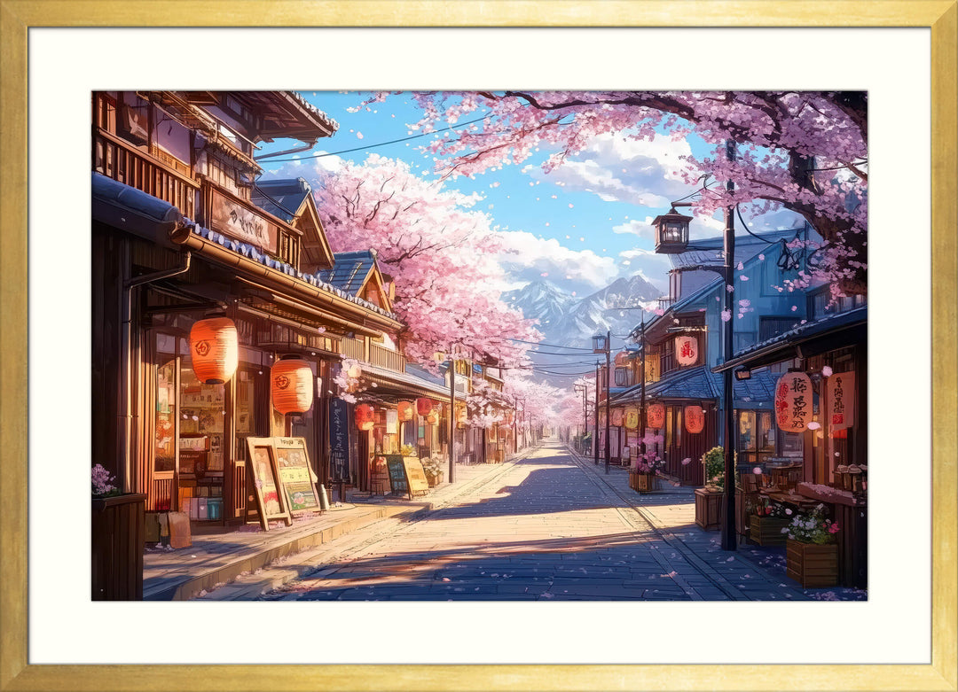 Japanese Street House Print