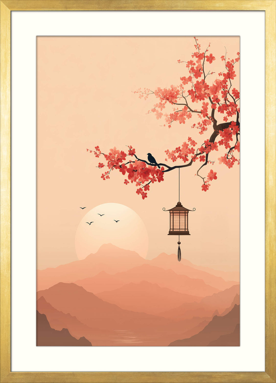 Cherry Blossom Lantern at Dusk