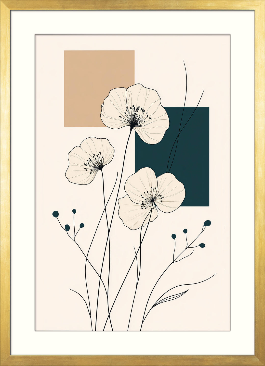 Minimalist Floral Line Art