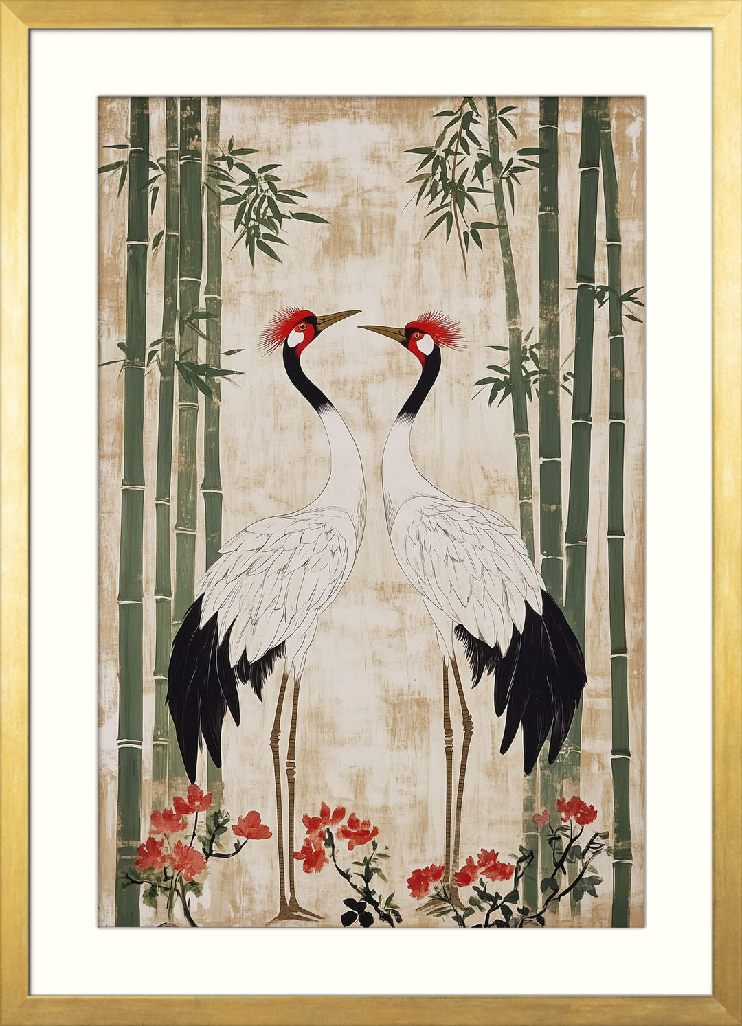 Cranes in Bamboo Forest