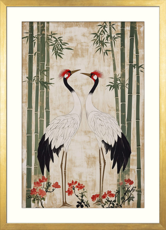 Cranes in Bamboo Forest