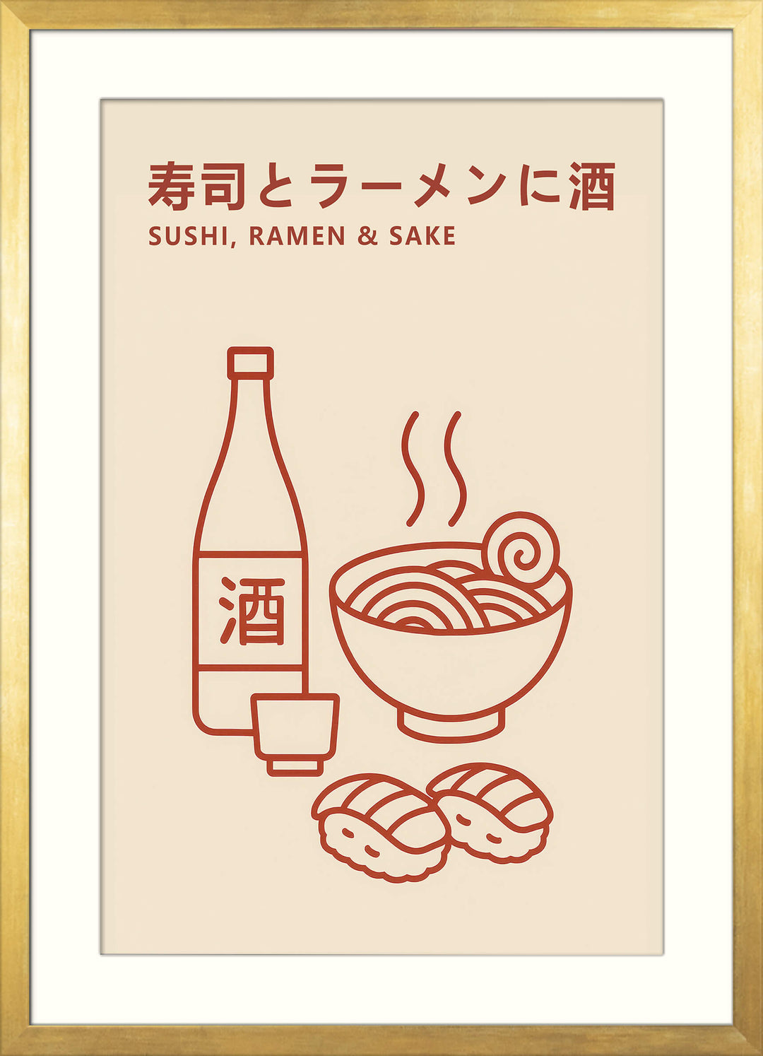 Minimalist Japanese Food Print