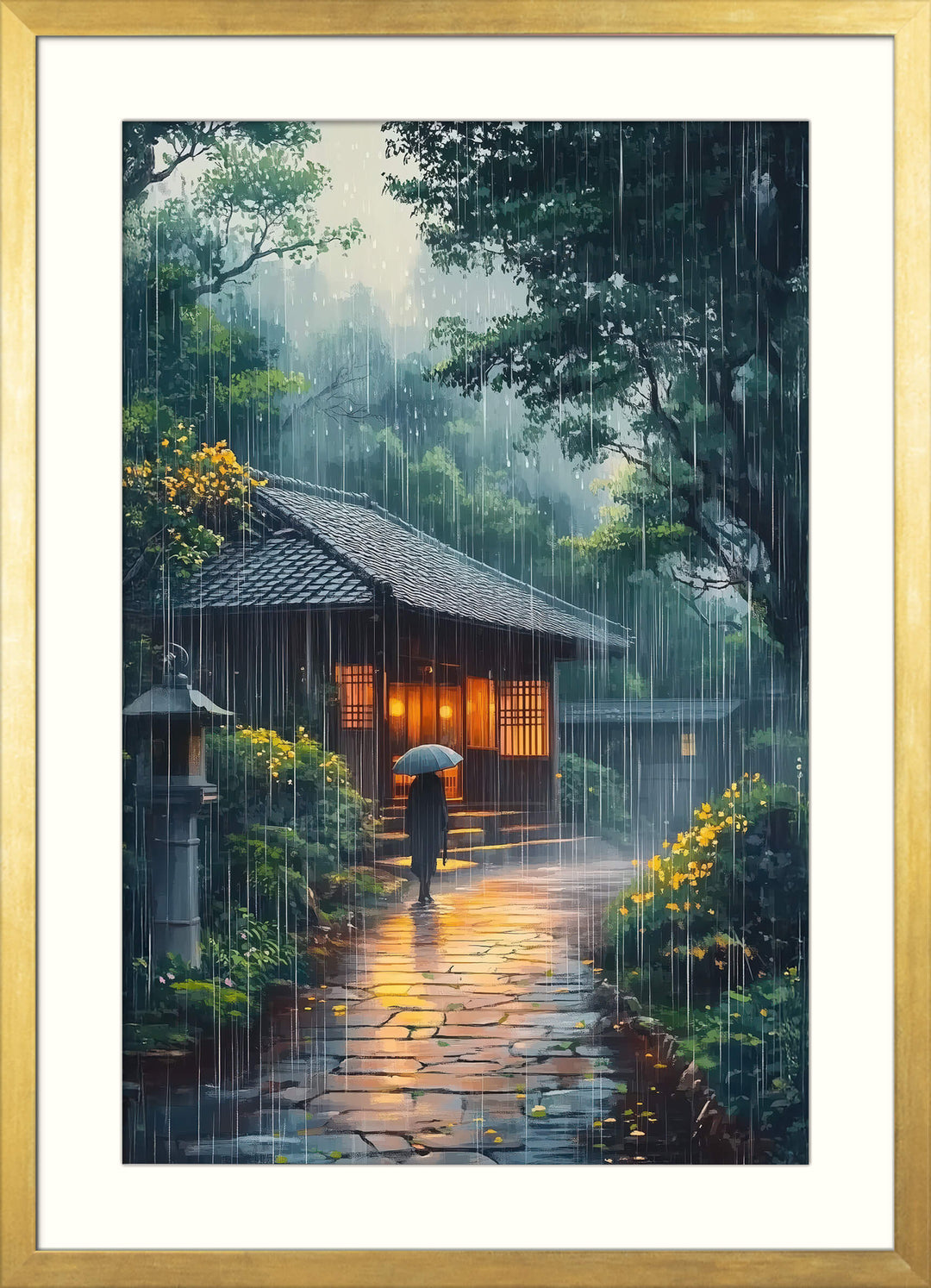 Japanese Rain Wall Art