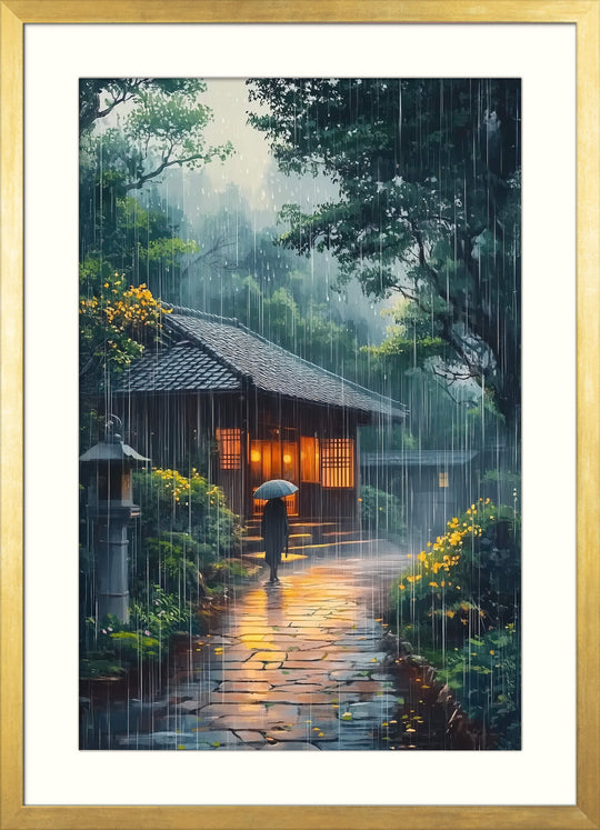 Japanese Rain Wall Art
