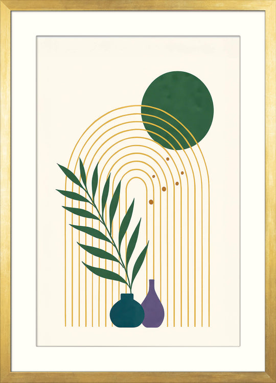 Geometric Botanical Wall Art Print