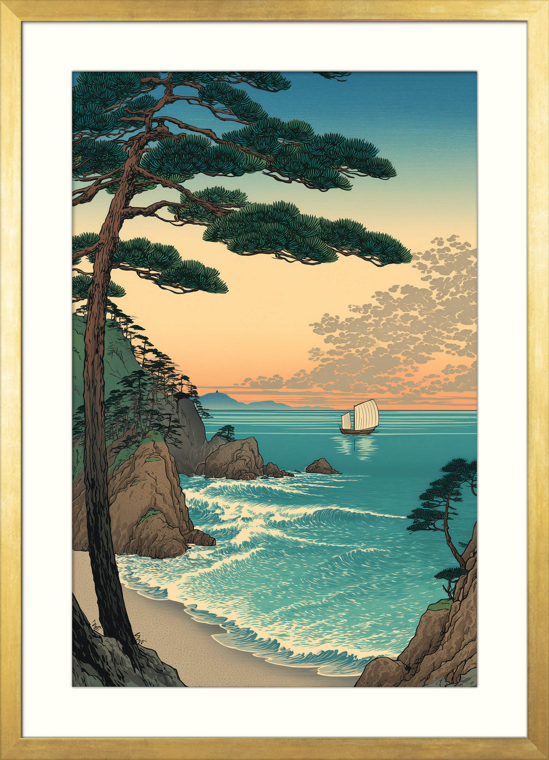 Sunset Coastal Pines