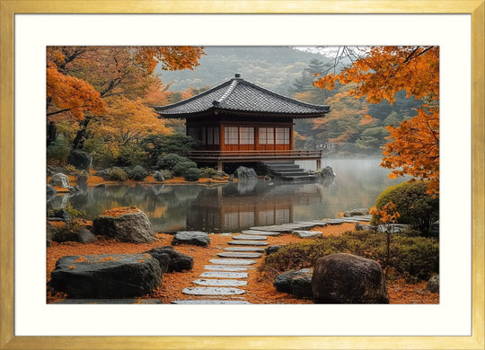 Japanese Garden Autumn Wall Art
