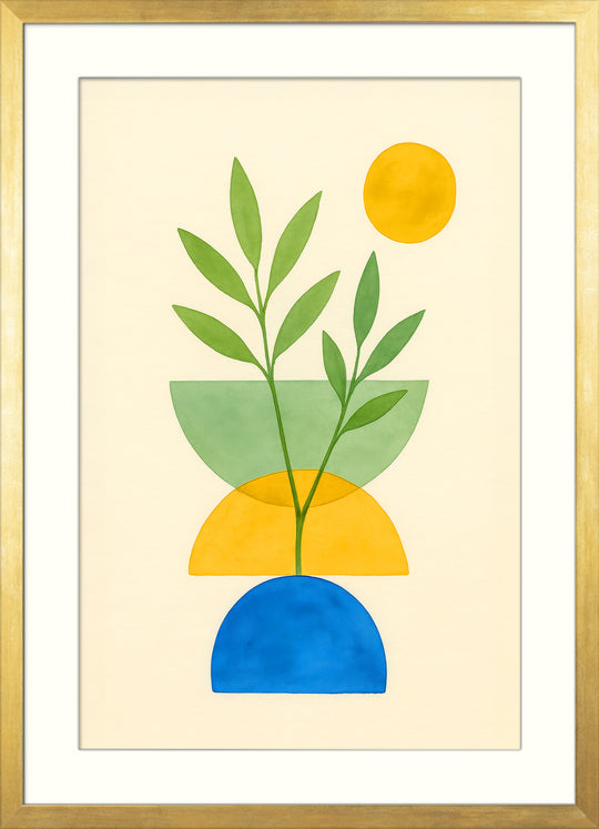 Geometric Botanical Wall Art