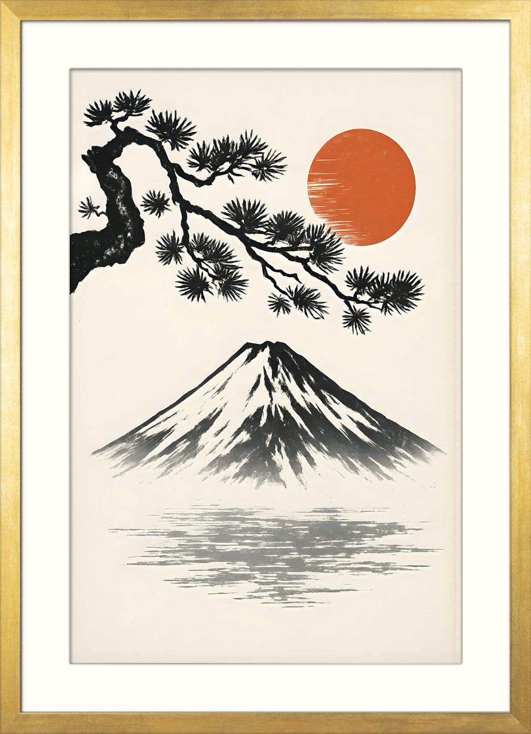 Red Sun Over Mount Fuji
