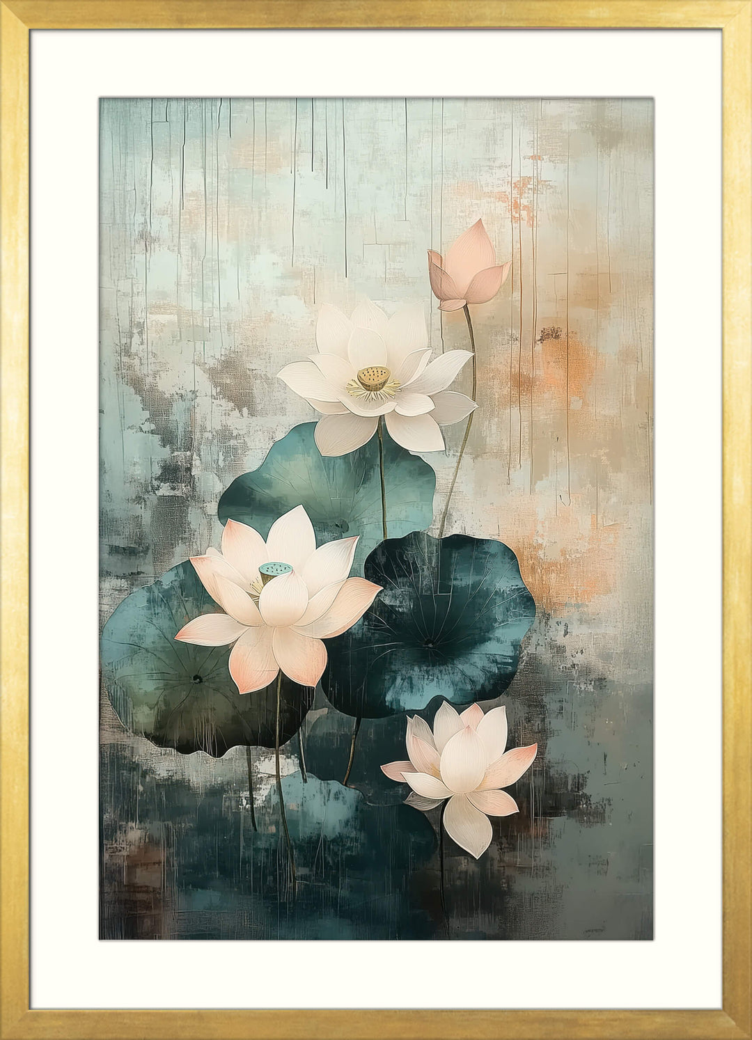 Japanese Lotus Wall Art Print