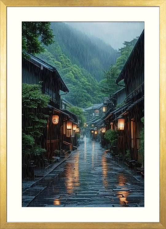 Rainy Street Japan Print