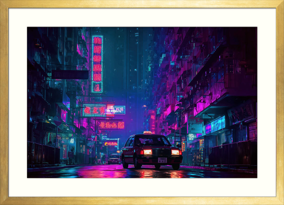 Neon City Wall Art Print