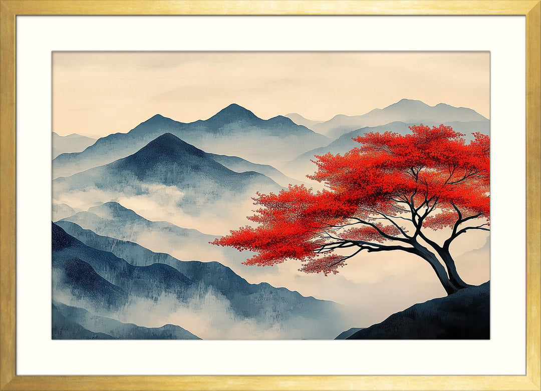 Red Maple Mountain Landscape