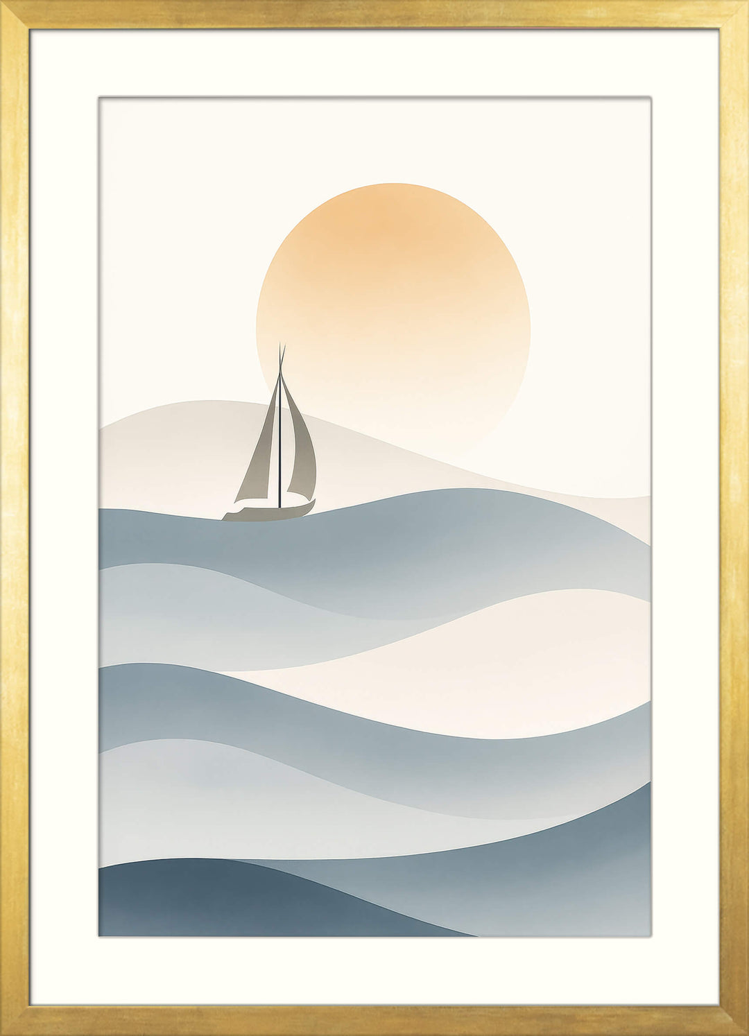 Minimalist Sailboat Wall Art