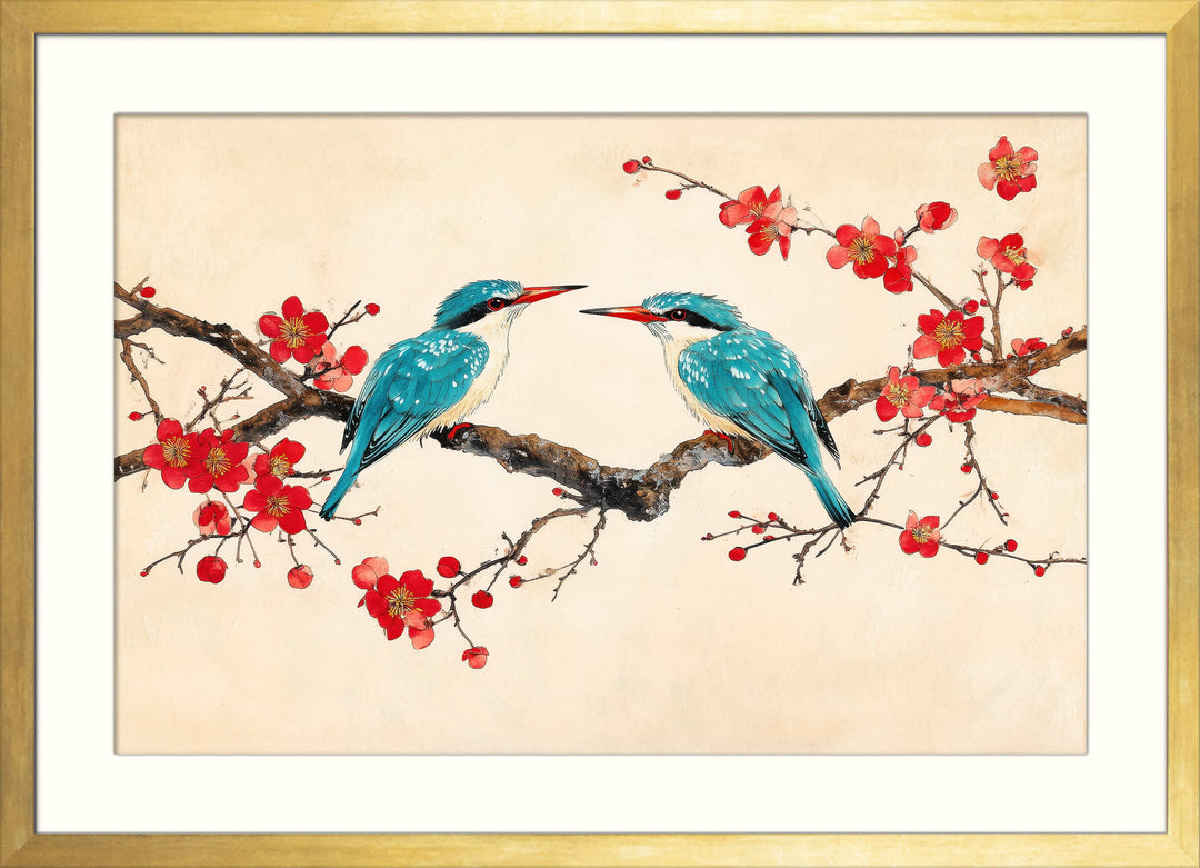 Bird Cherry Blossom Wall Art