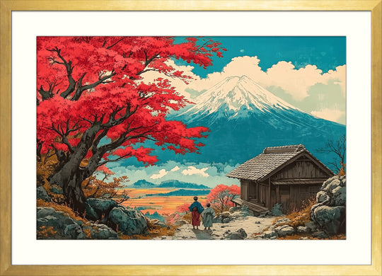 Japanese Mountain Scenery Art