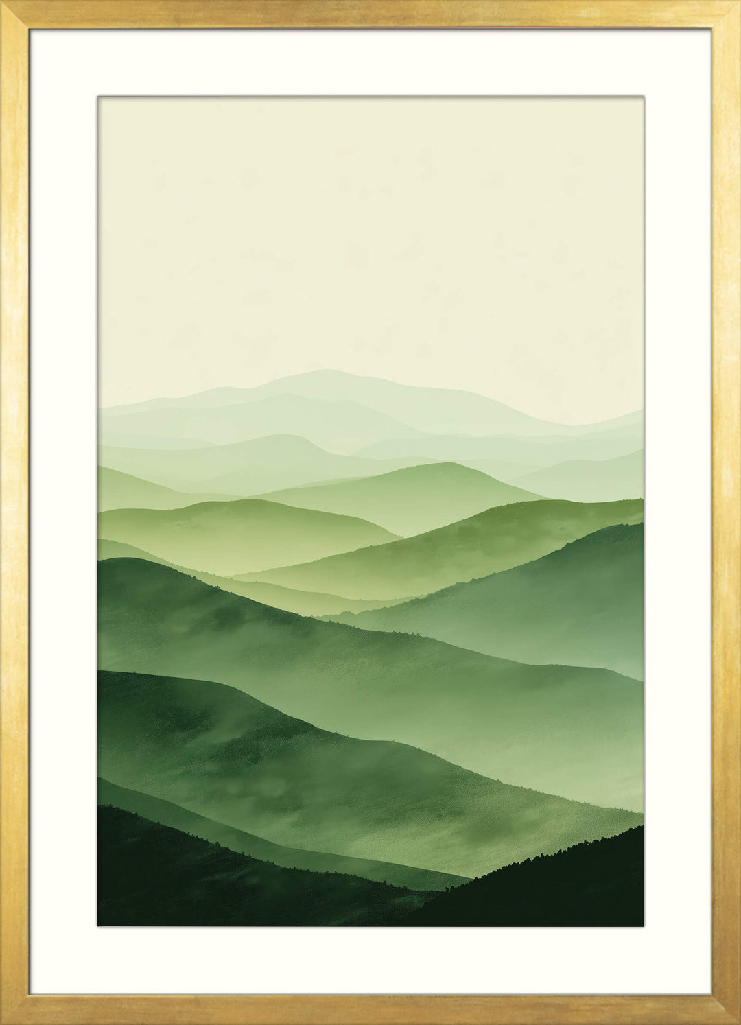 Abstract Green Mountain Landscape