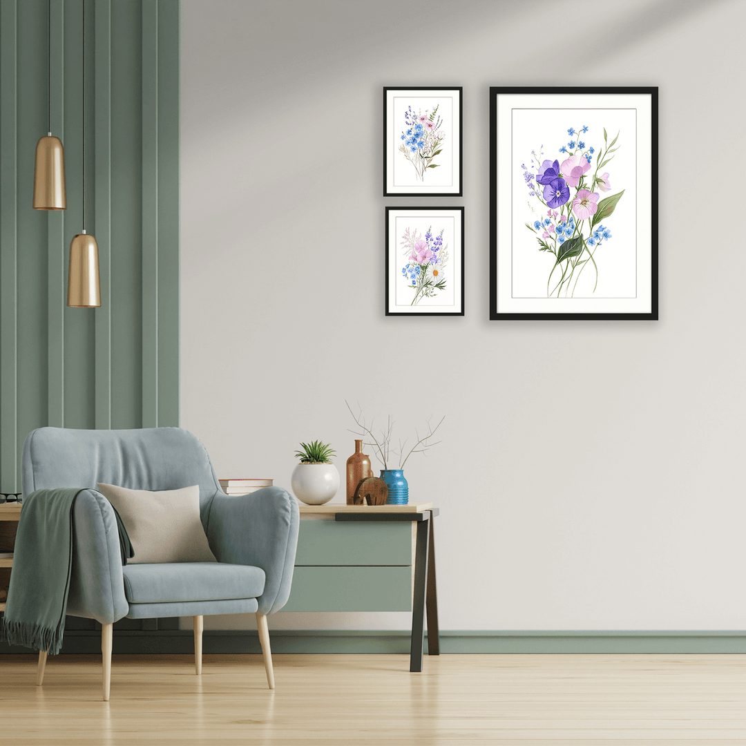 Pastel Flower Wall Print