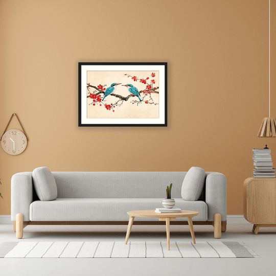 Bird Cherry Blossom Wall Art