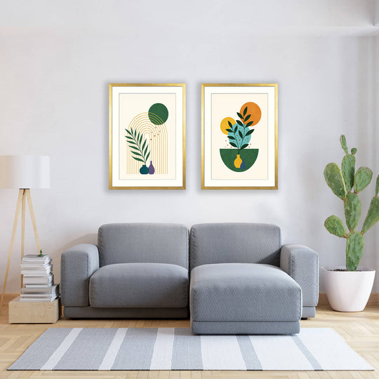 Geometric Botanical Wall Art Print