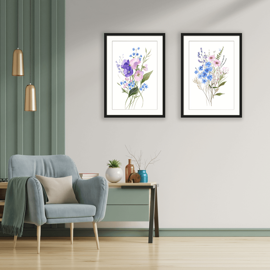 Botanical Flower Wall Art Print