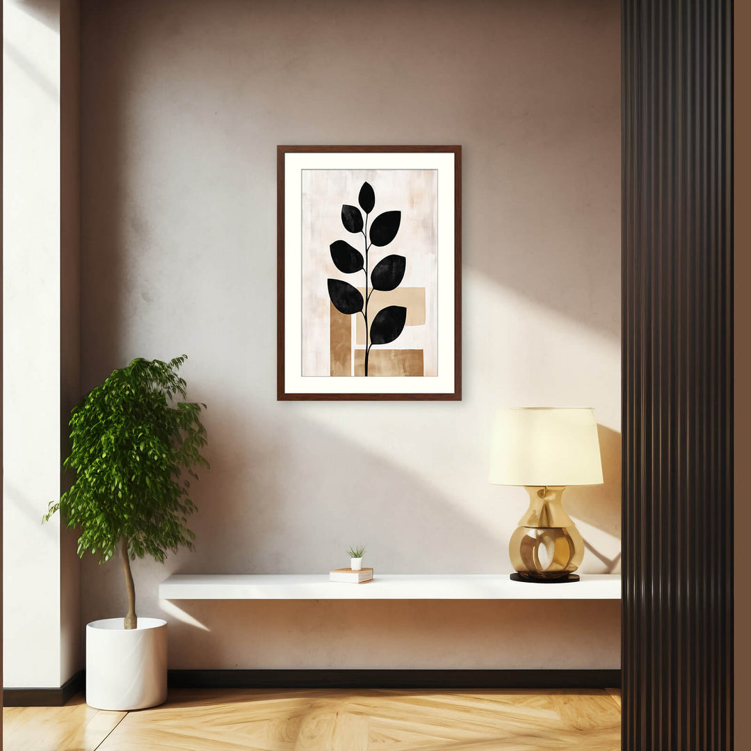 Japandi Abstract Leaf Print
